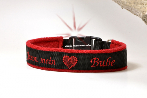 DiY - Halsband mit Namensbestickung (35 mm Breite)
