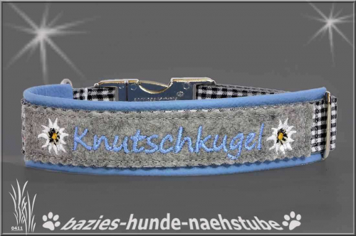 Trachten-Halsband "Knutschkugel" bestickt