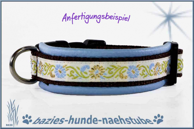 Halsband "Paisley Flower blau"