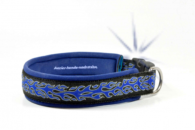 Halsband "Flames blue"