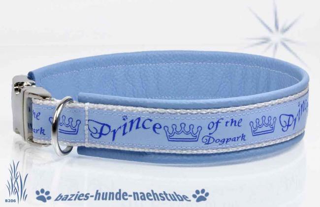 Halsband "Prince of the Dogpark blau"