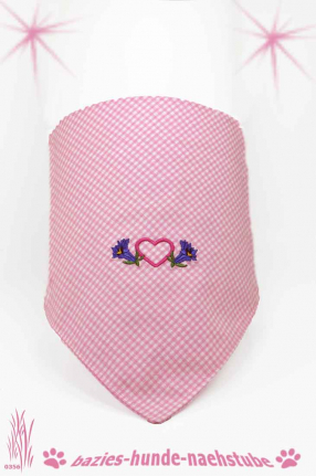 Halstuch "Karo rosa HerzEnzian"